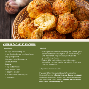 CVM Fall Comfort Food Cheese and Garlic Biscuits recipe